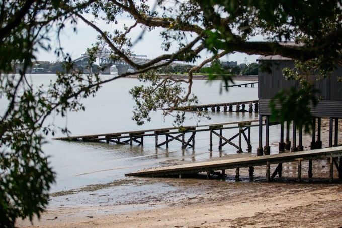 Boat ramp into water