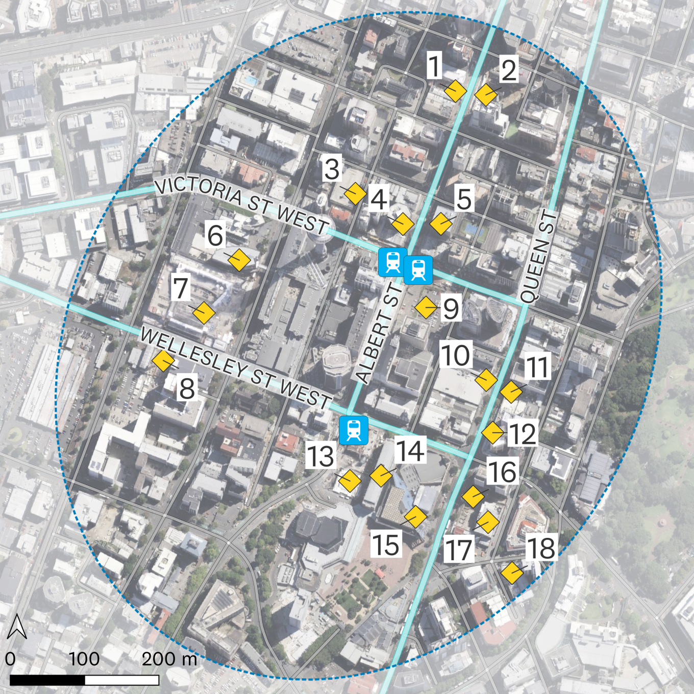 A map of the station map where the new station entrance will go.