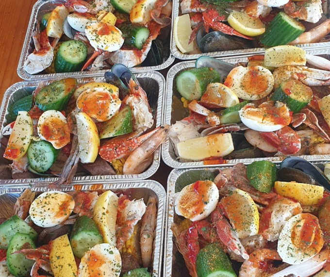 A mussel dish with vegetables