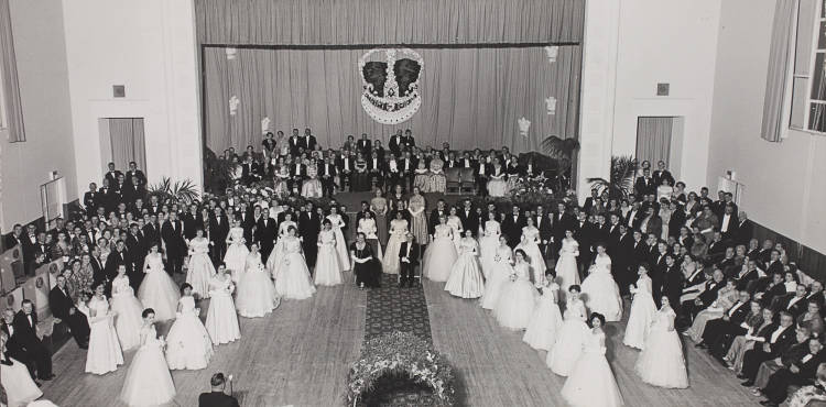 A grand Debutante's Ball was held to celebrate the hall's opening.                 Historic pictures provided courtesy of Auckland Library Heritage Pictures Collection.