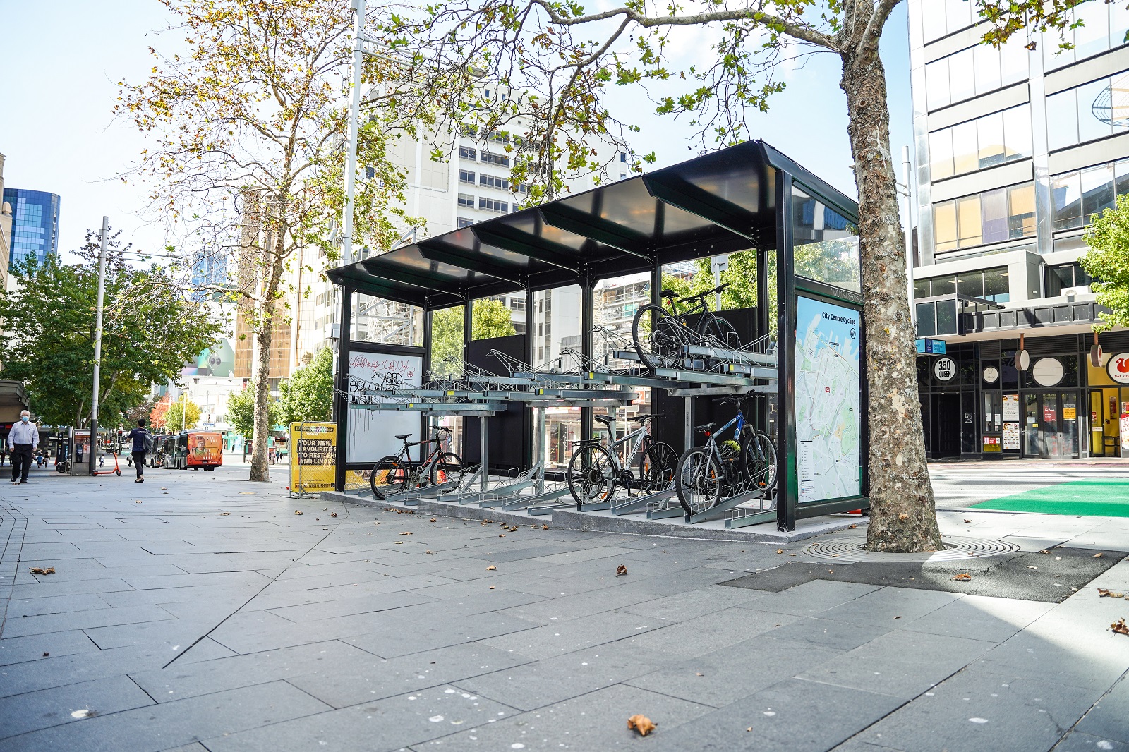Sheltered bike parks in Auckland