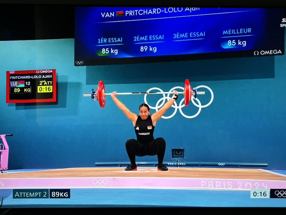 Ajah Pritchard-Lolo, training out of Papatoetoe Olympic Weightlifting Club, made history as the first Vanuatu athlete to compete in Weightlifting at the Olympics, finishing 11th in the Paris 2024 - Women’s 81kg category.