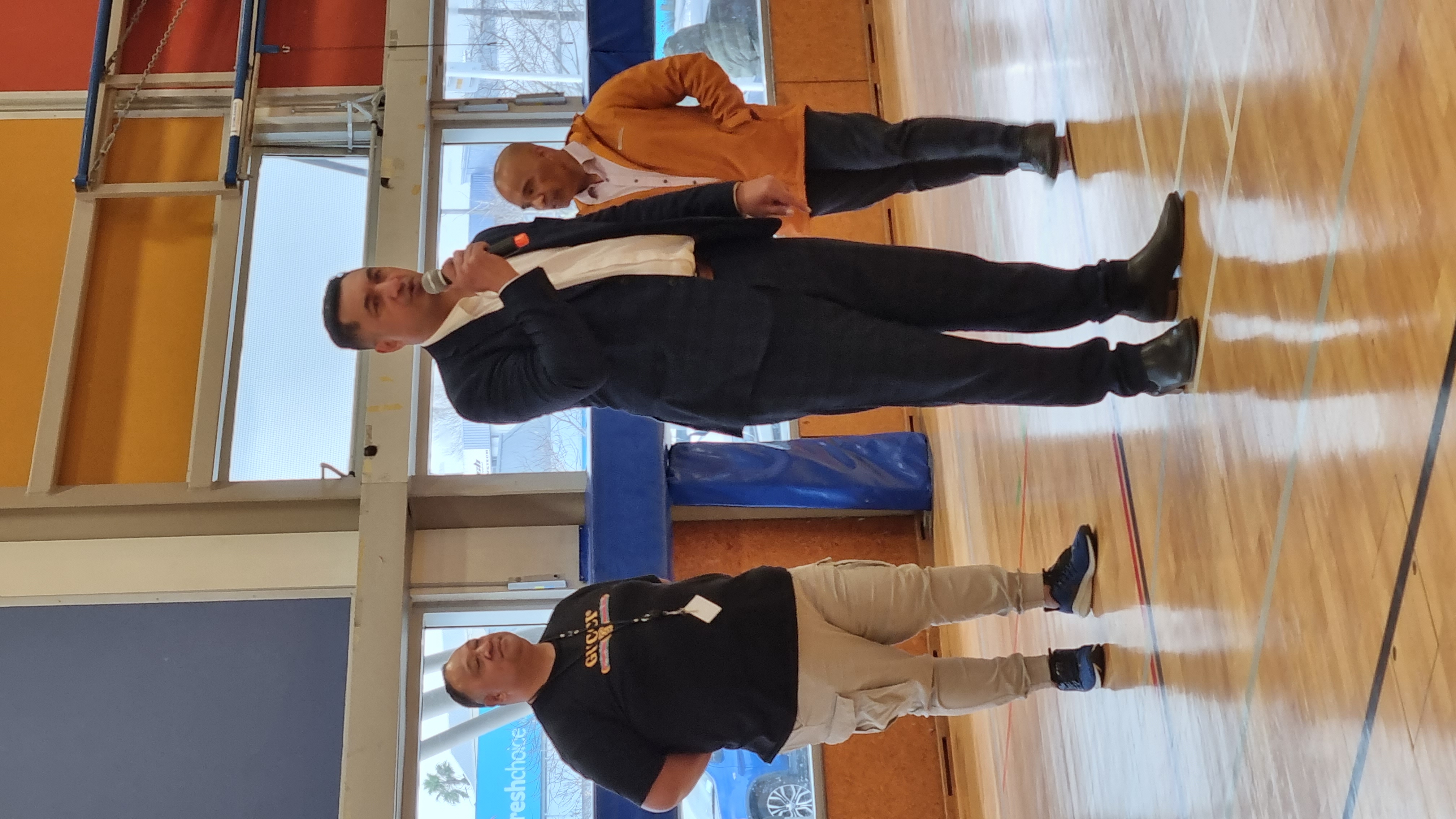 Māngere-Ōtāhuhu local board chair Tauanu’u Nick Bakulich (on the mic) with board members Papaliitele Lafulafu Peo (L) and Togiatolu Walter Togiamua (R)