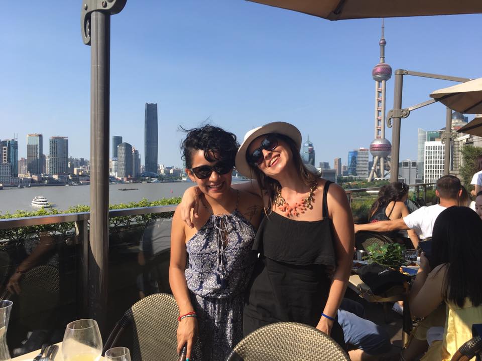 Sarid (left) in Shanghai