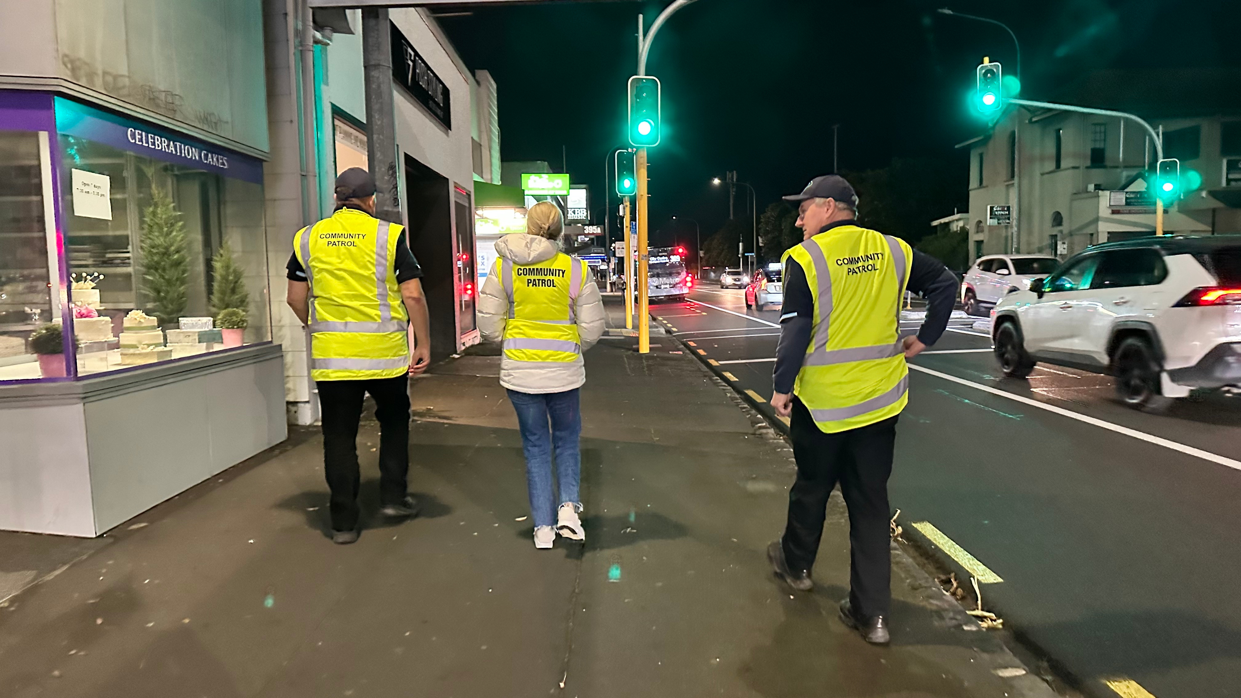 Epsom Community Patrollers keep an eye out for Manukau Road businesses.