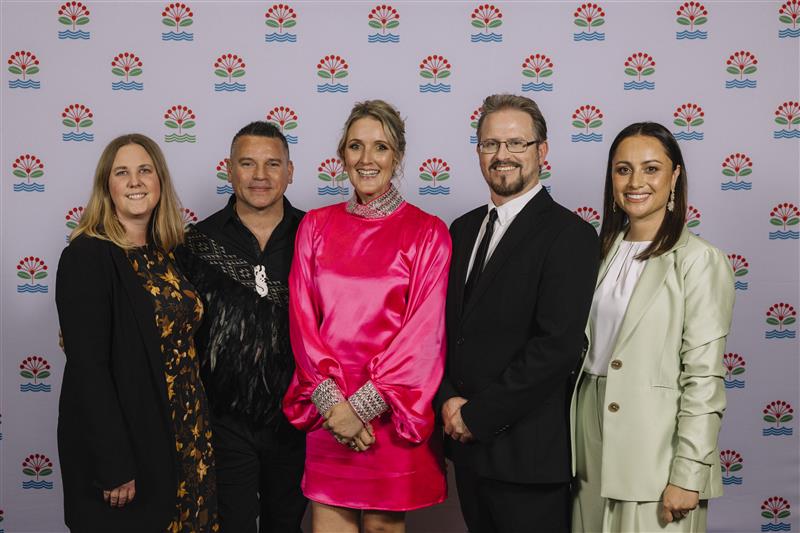 Auckland's five new councillors this term are, from left, Sarah Paterson-Hamlin, Matt Winiata, Bo Burns, John Gillon, and Victoria Short.