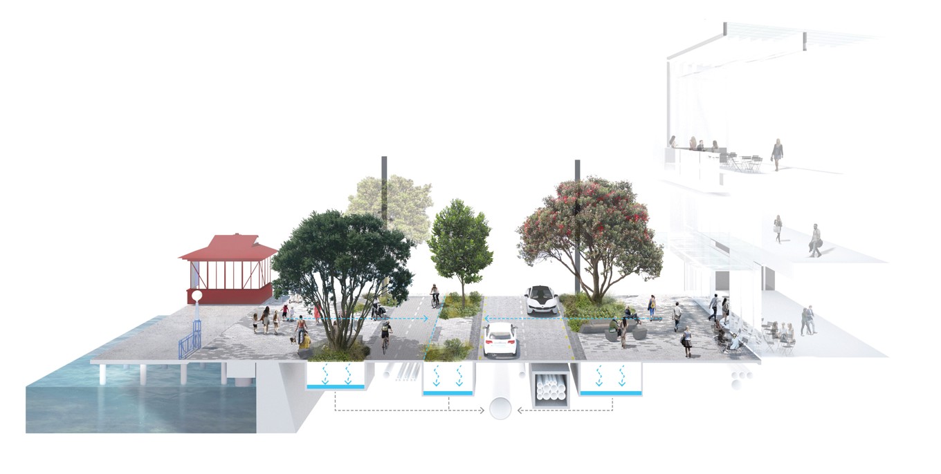 New rain gardens for revitalised Quay Street OurAuckland