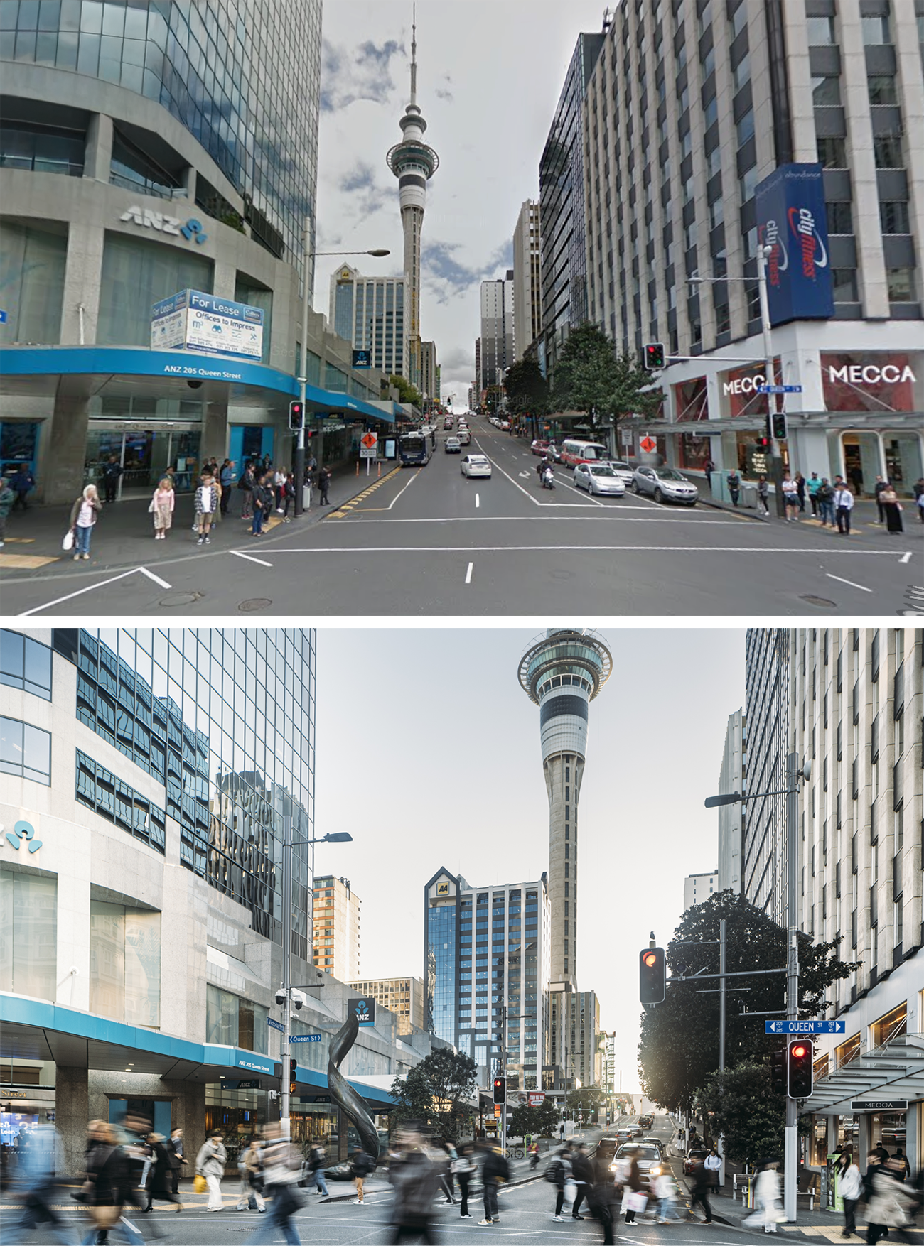 A comparison image of Victoria Street West 2020 vs 2026. 