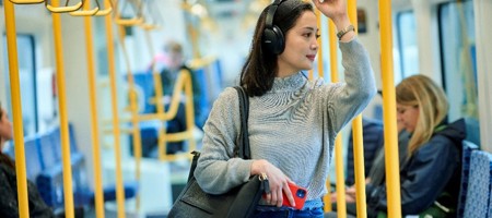 Female On Bus AT Supplied