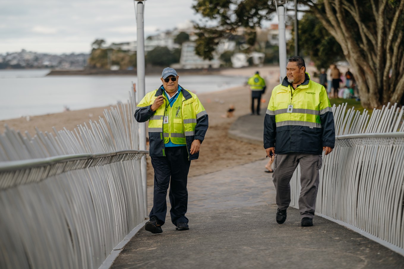 Maungakiekie-Tāmaki Pacific Wardens on patrol.