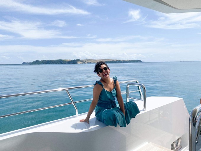 Sarid Enjoying The Hauraki Gulf