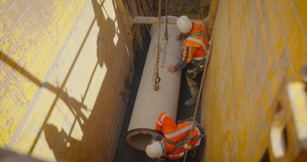 First Pipe Installation In College Hill Upgrade (1)