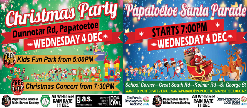 Papatoetoe event posters.