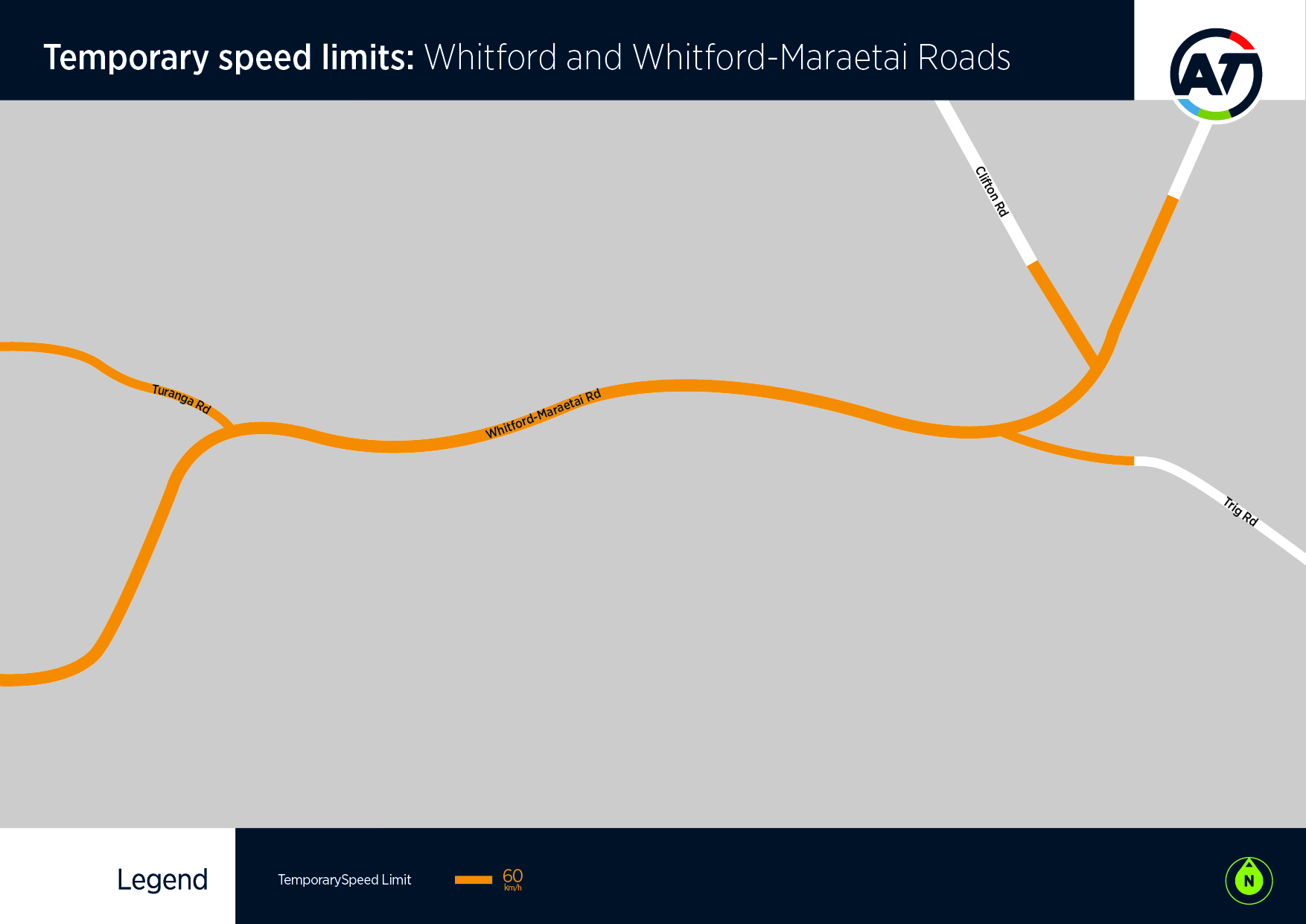 Temporary speed limit restrictions on Whitford Road and Whitford