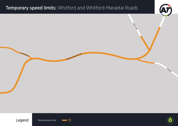 Temporary speed limit restrictions on Whitford Road and Whitford-Maraetai Road (2)