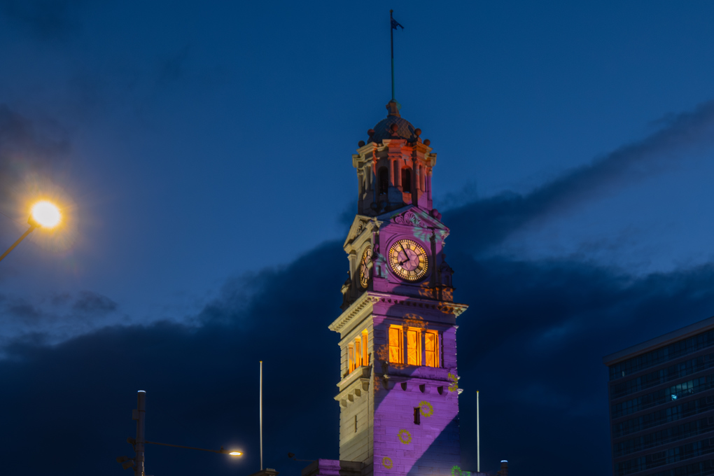 Cropped Town Hall For BNZ Auckland Diwali Credit Bryan Lowe Auckland Council Blue Sky