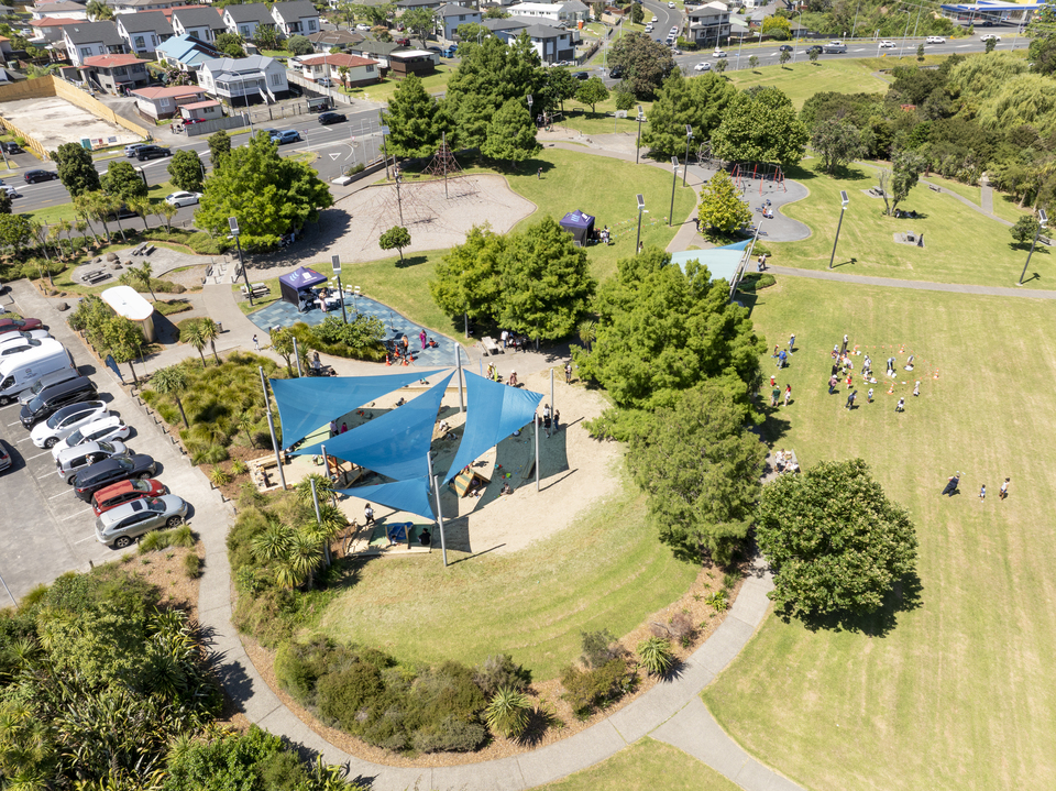 An aerial view of the Olympic Park loop.