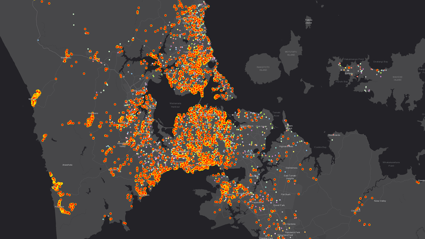 Impact map of flood sites from 2023. 