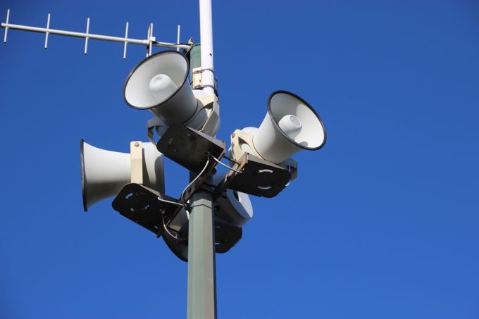Sirens for tsunami warning