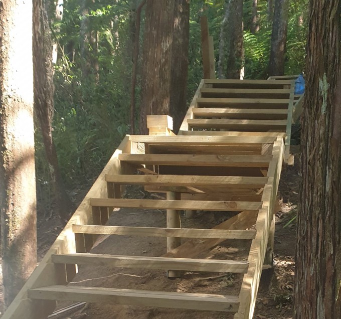 Fernhill Escarpment new steps