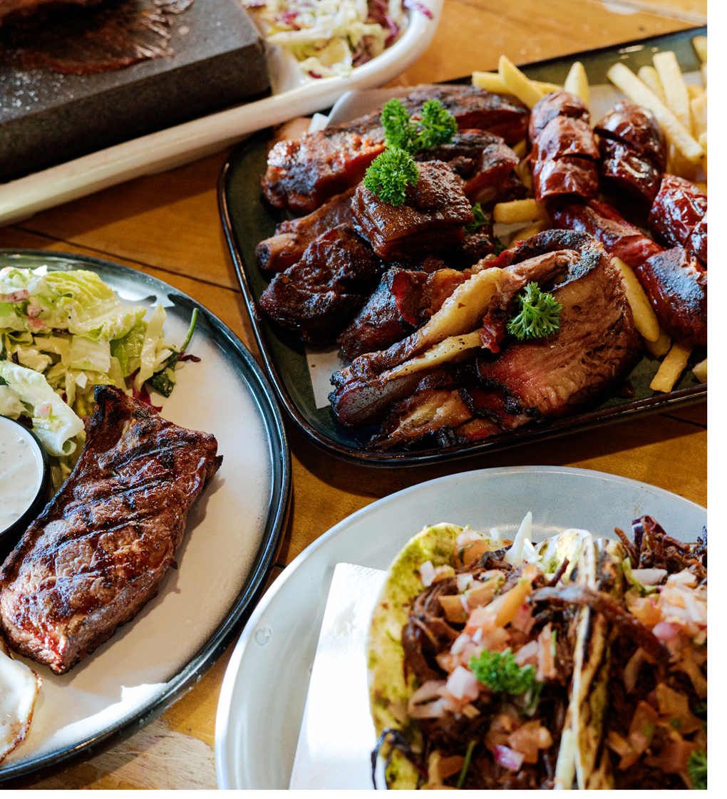 Food on a tray