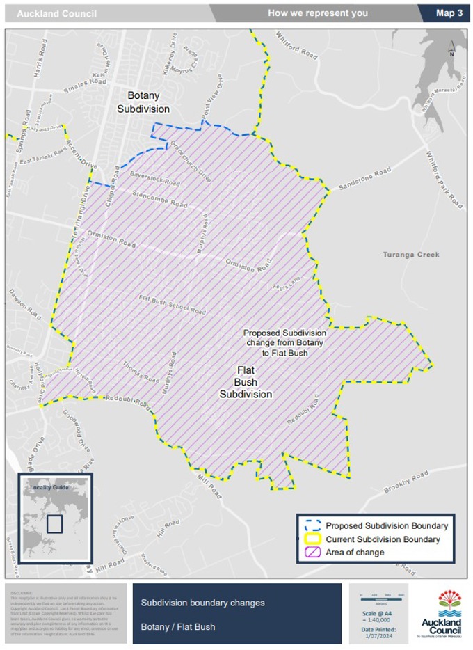 Flat Bush Subdivision.