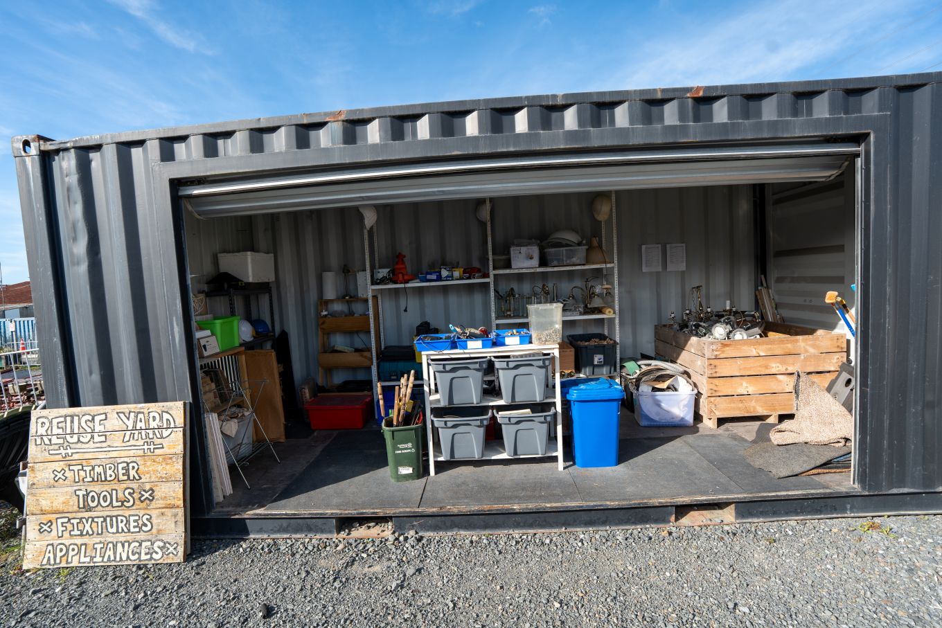 A toolshed full of equipment to repair items. 