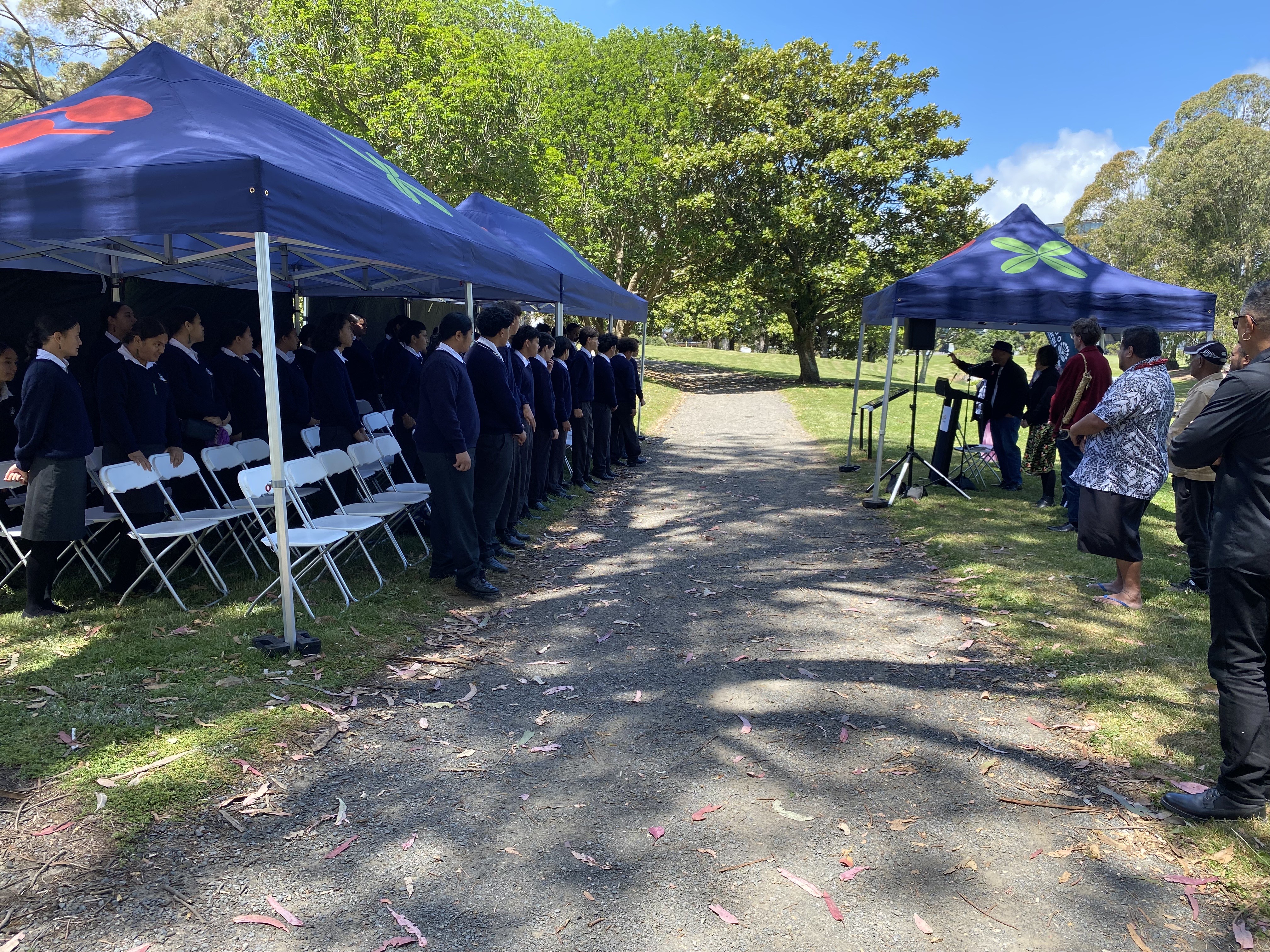 Students gathered for the ceremony.