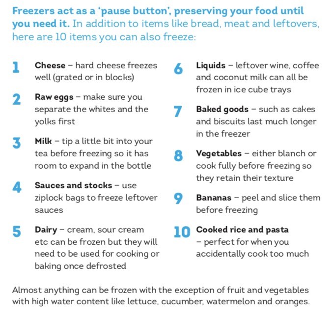freezer food tips