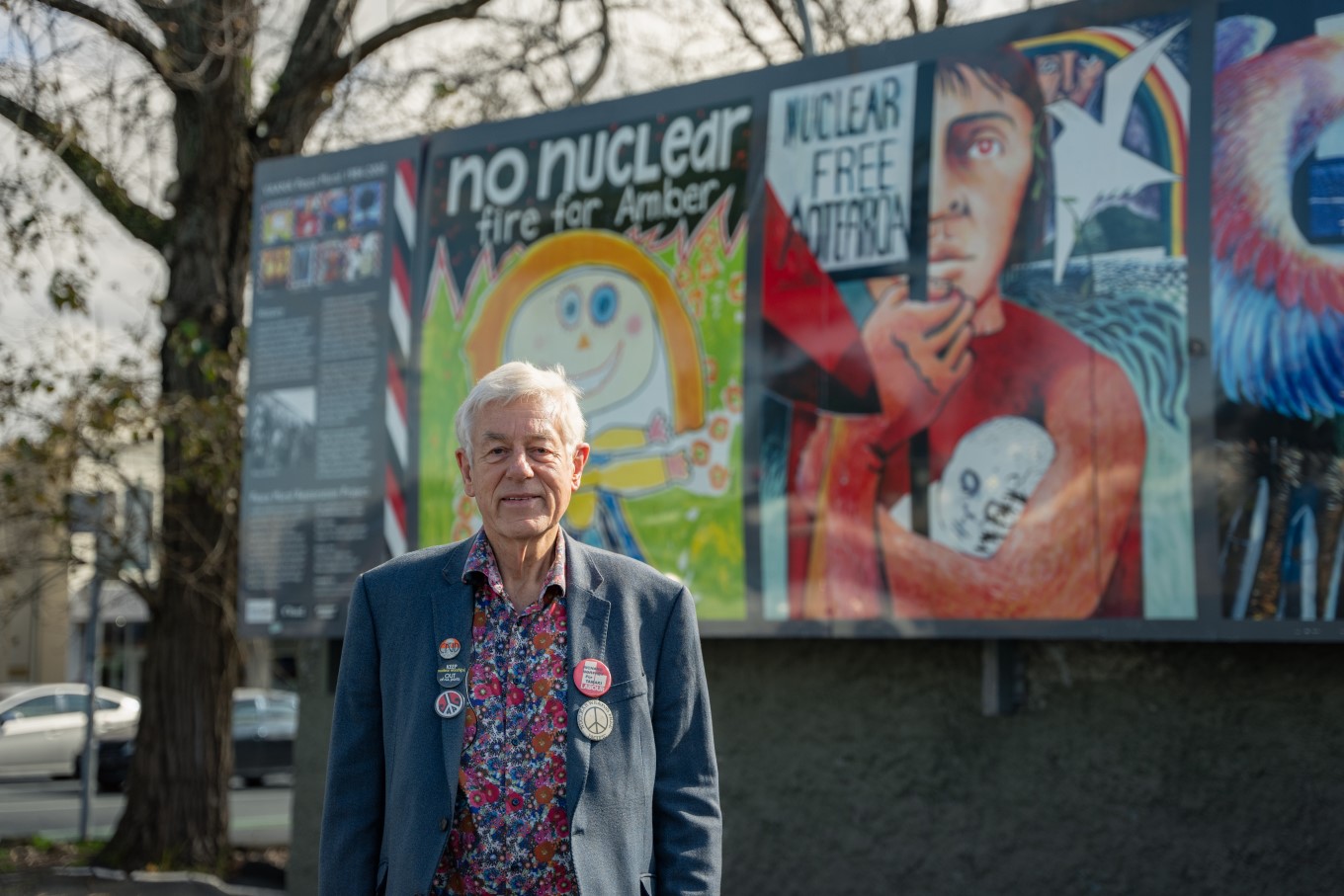 Richard Northey’s Auckland Peace Heritage Walk tour begins at the Visual Artists Against Nuclear Armaments mural on the corner of Karangahape and Ponsonby Roads.