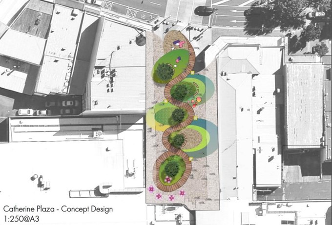 Proposed Catherine Plaza Concept Design Plan