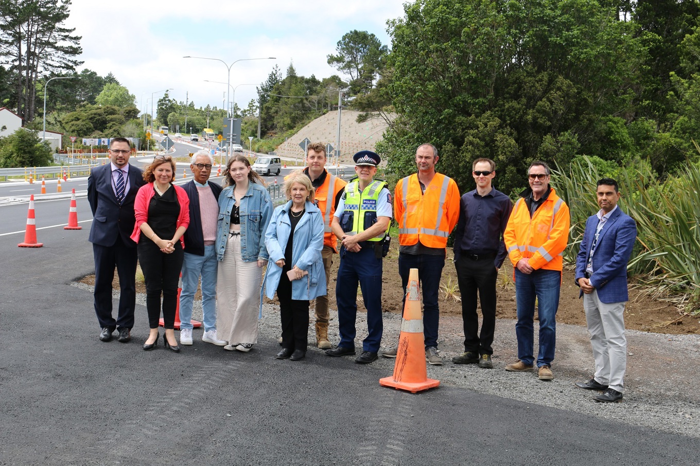 Roundabout unveiled at dangerous Dairy Flat Highway OurAuckland