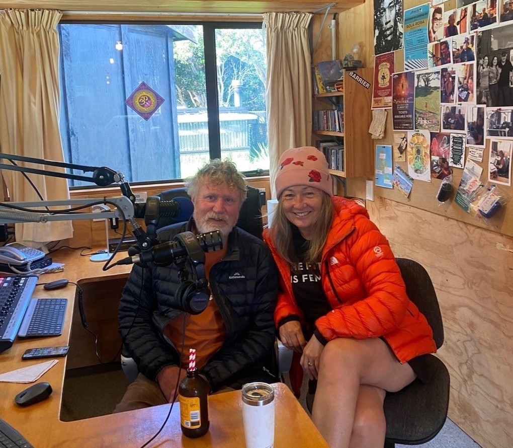 Tim Higham and Sandy Burgham hosting 'Outside In' podcast