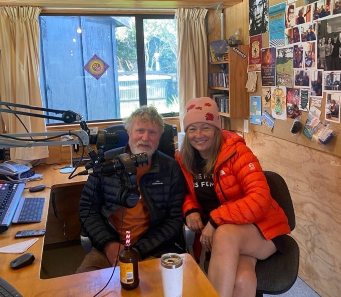 Tim Higham and Sandy Burgham hosting 'Outside In' podcast