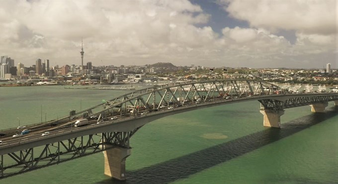 Auckland Harbour Bridge Ariel View