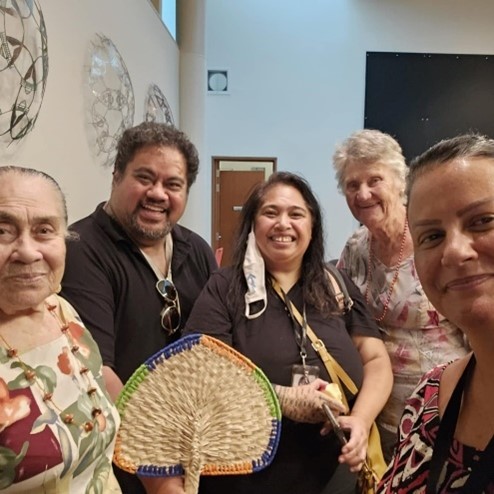 Chair Apulu Reece Autagavaia (second left) alongside Gillianne Ray of Council’s Community Programme Delivery - South (centre), who organised the museum trips.