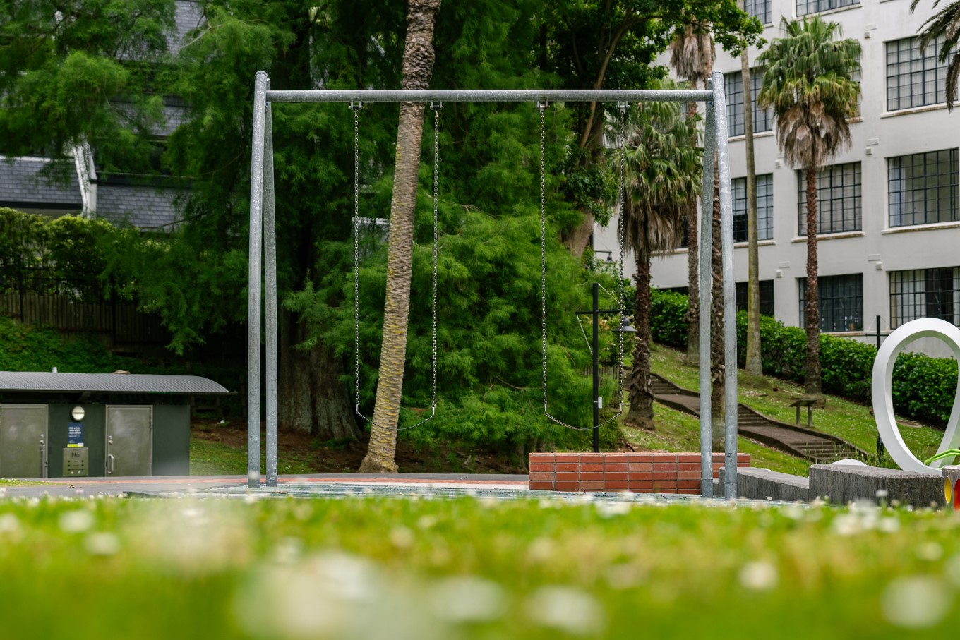 The swings in the Myers Park playground were a filming location for the TVNZ series Kid Sister.