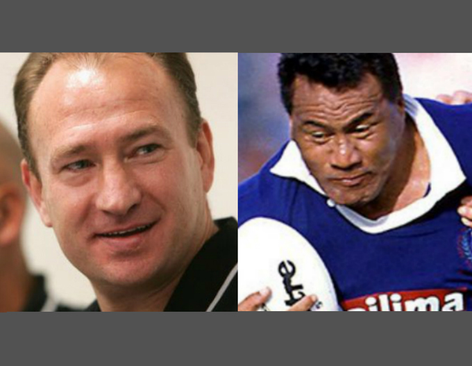 Dean Bell (left) and Papali’itele Peter Fatialofa