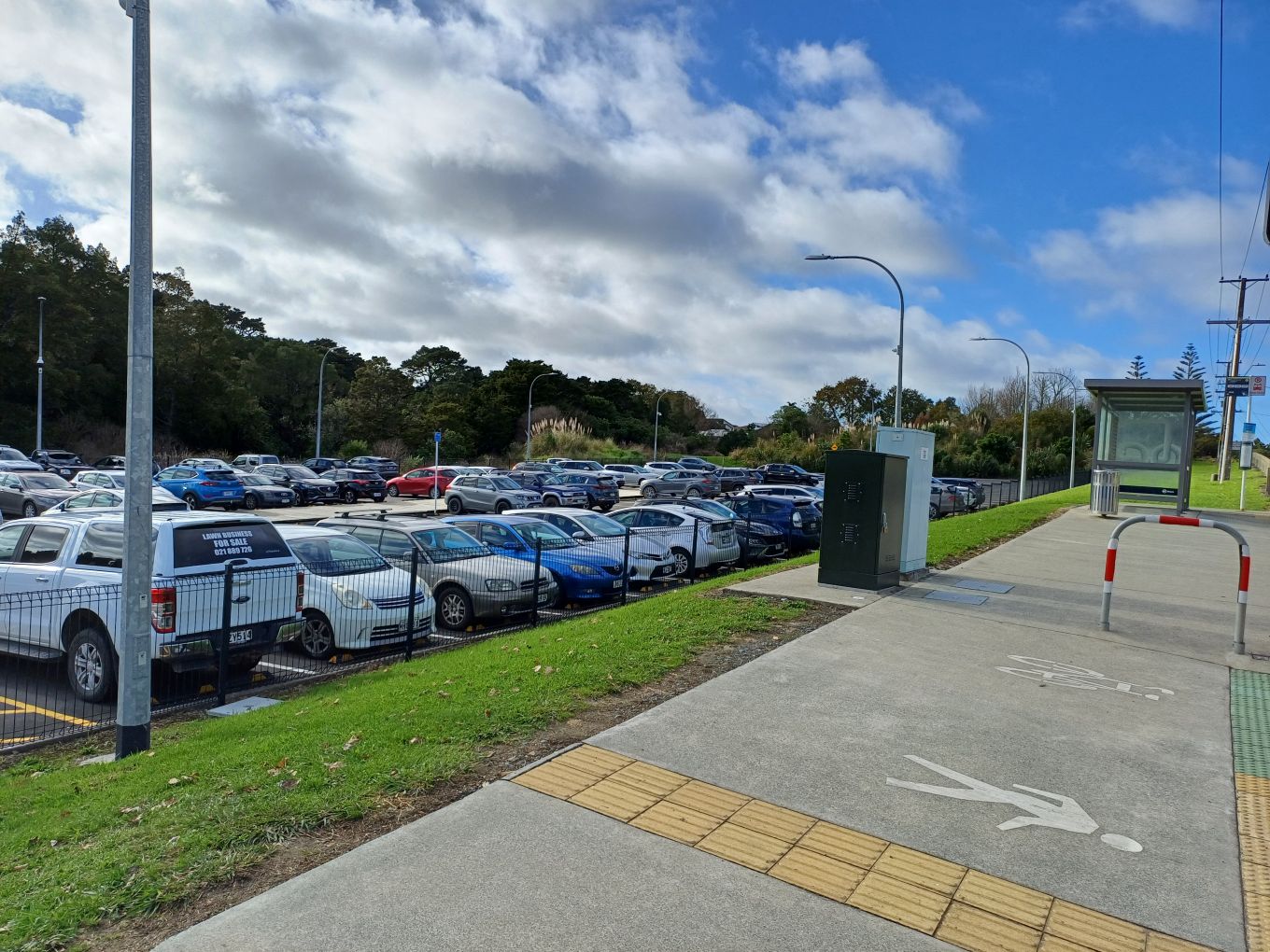 A local car park. 