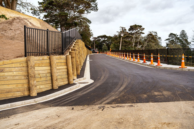 Herald Island wharf rebuild road