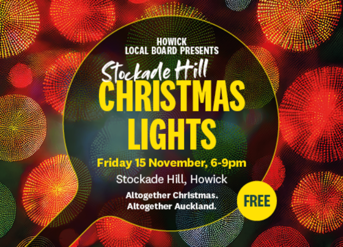 Stockade Hill Christmas Lights event poster