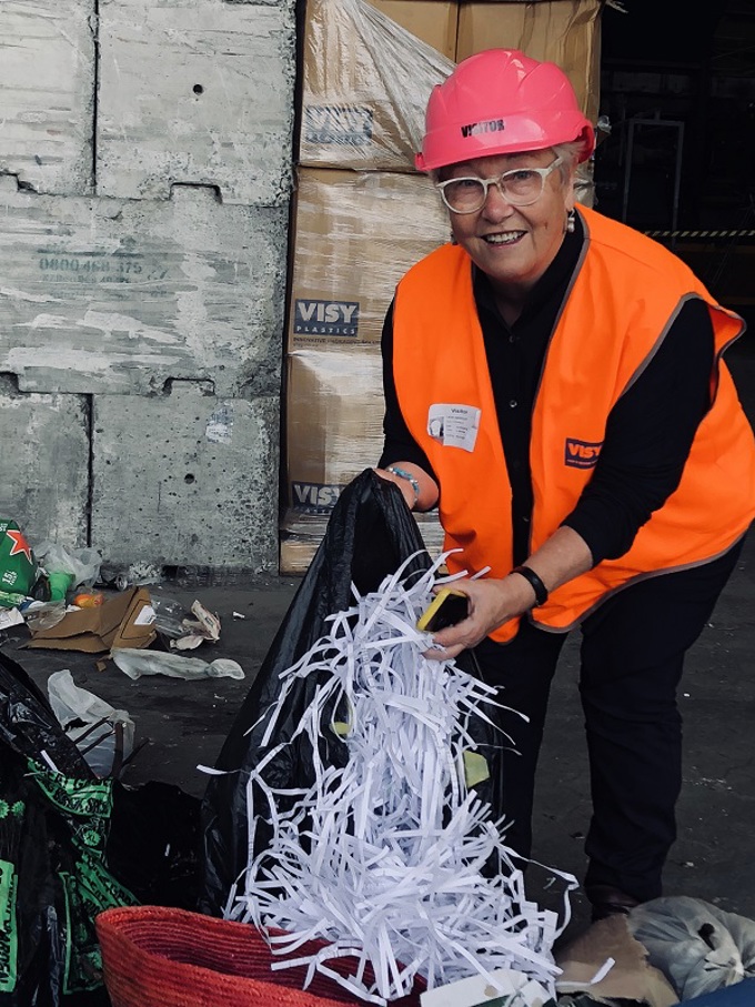 Local Board chair checks Waiheke's disposal habits (1)