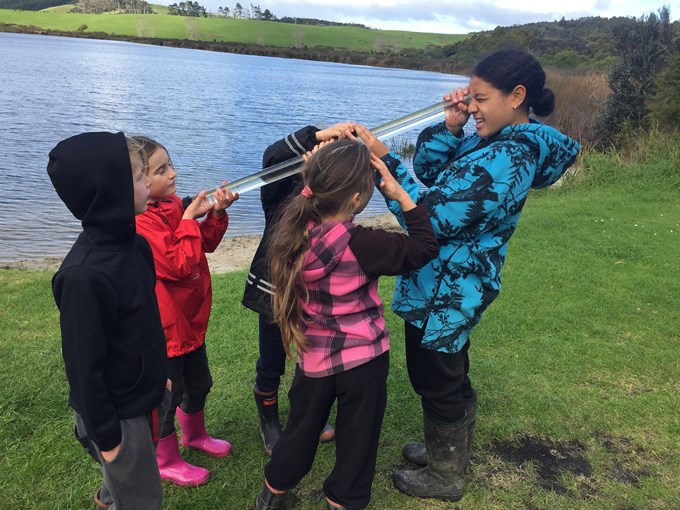 Students explore Lake Tomarata