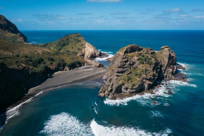 Southern coastline of Piha