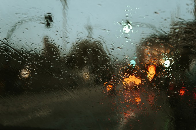 Rainy Windshield Stock Image
