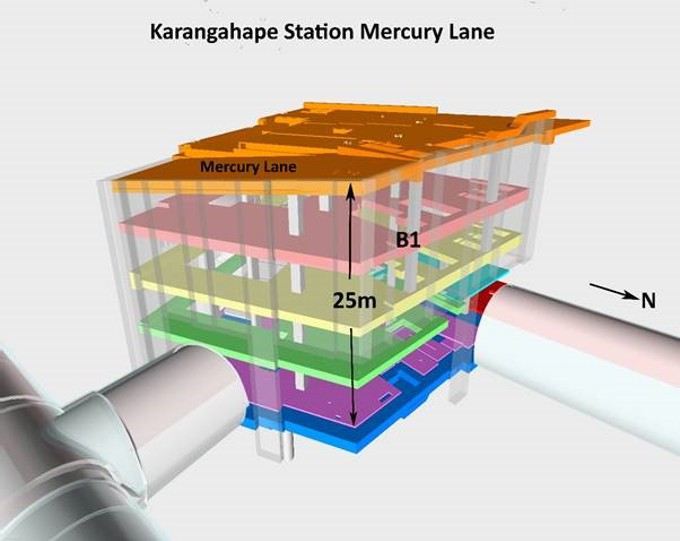 CRL station taking shape below Auckland streets