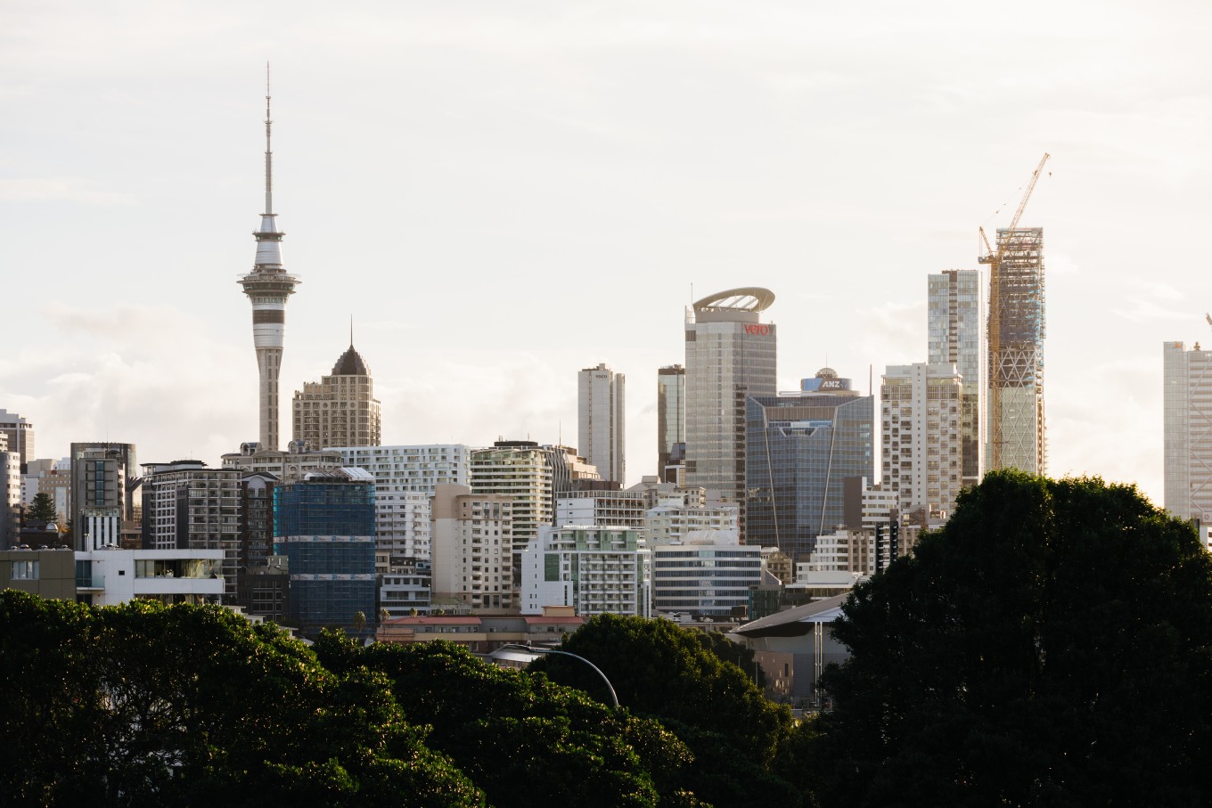 Auckland city skyline at daytime. 