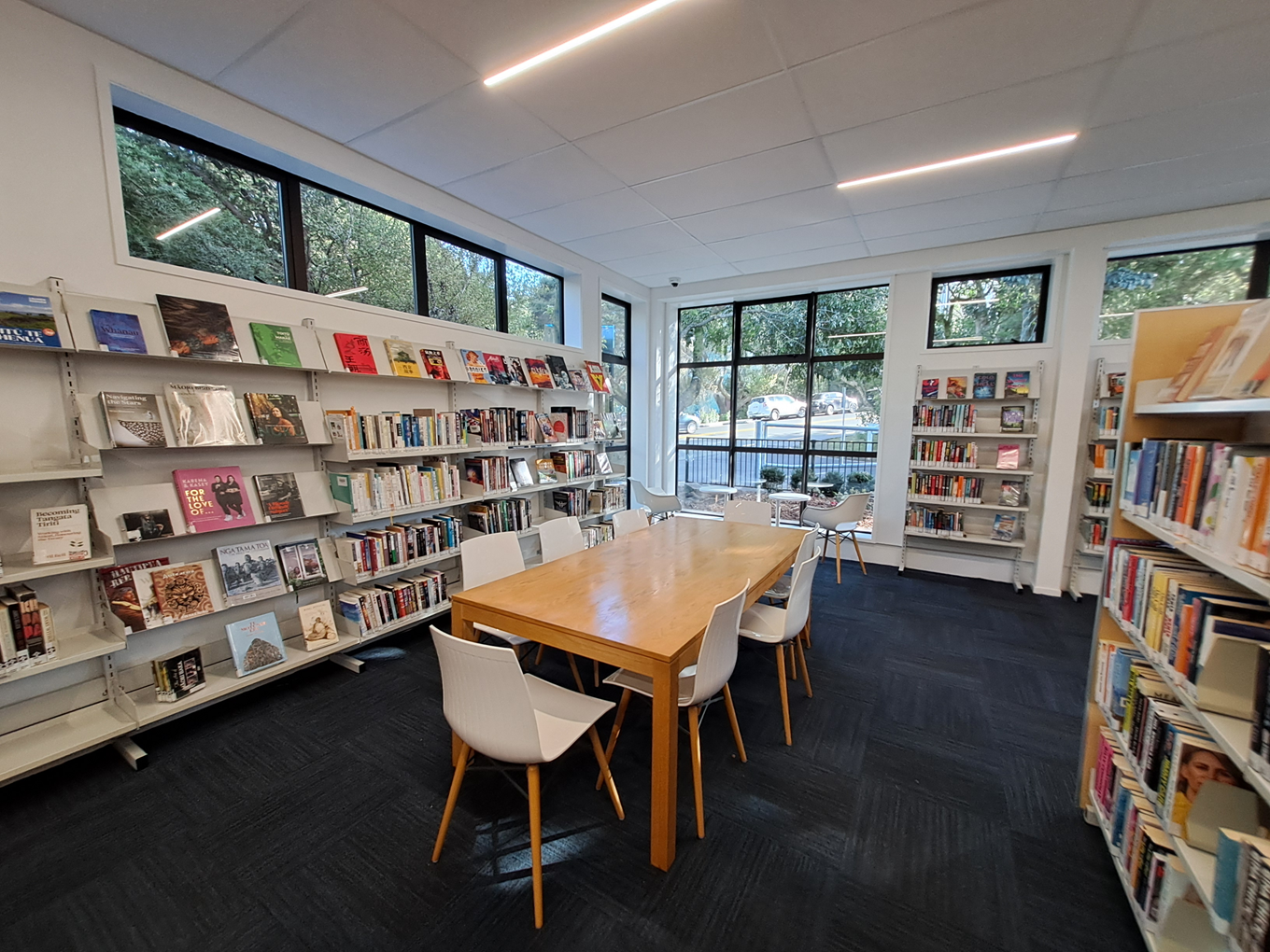 A refurbished reading section of a local library. 