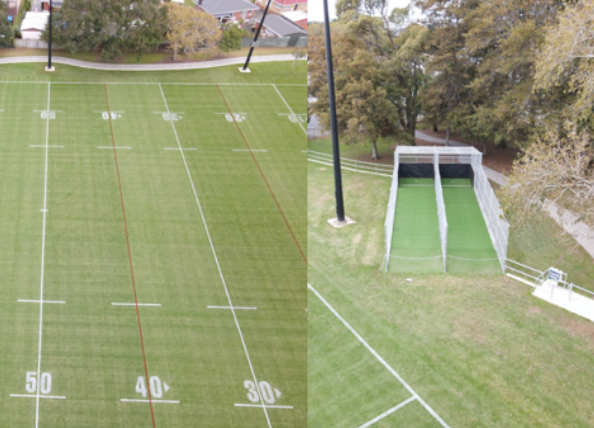 A local sports field. 