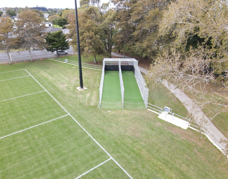 Entry to a football field. 